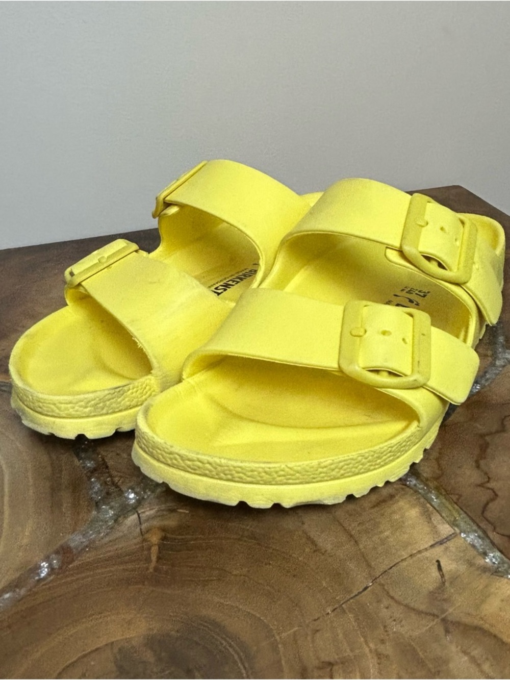 Birkenstock Yellow Double-Buckle EVA Sandals